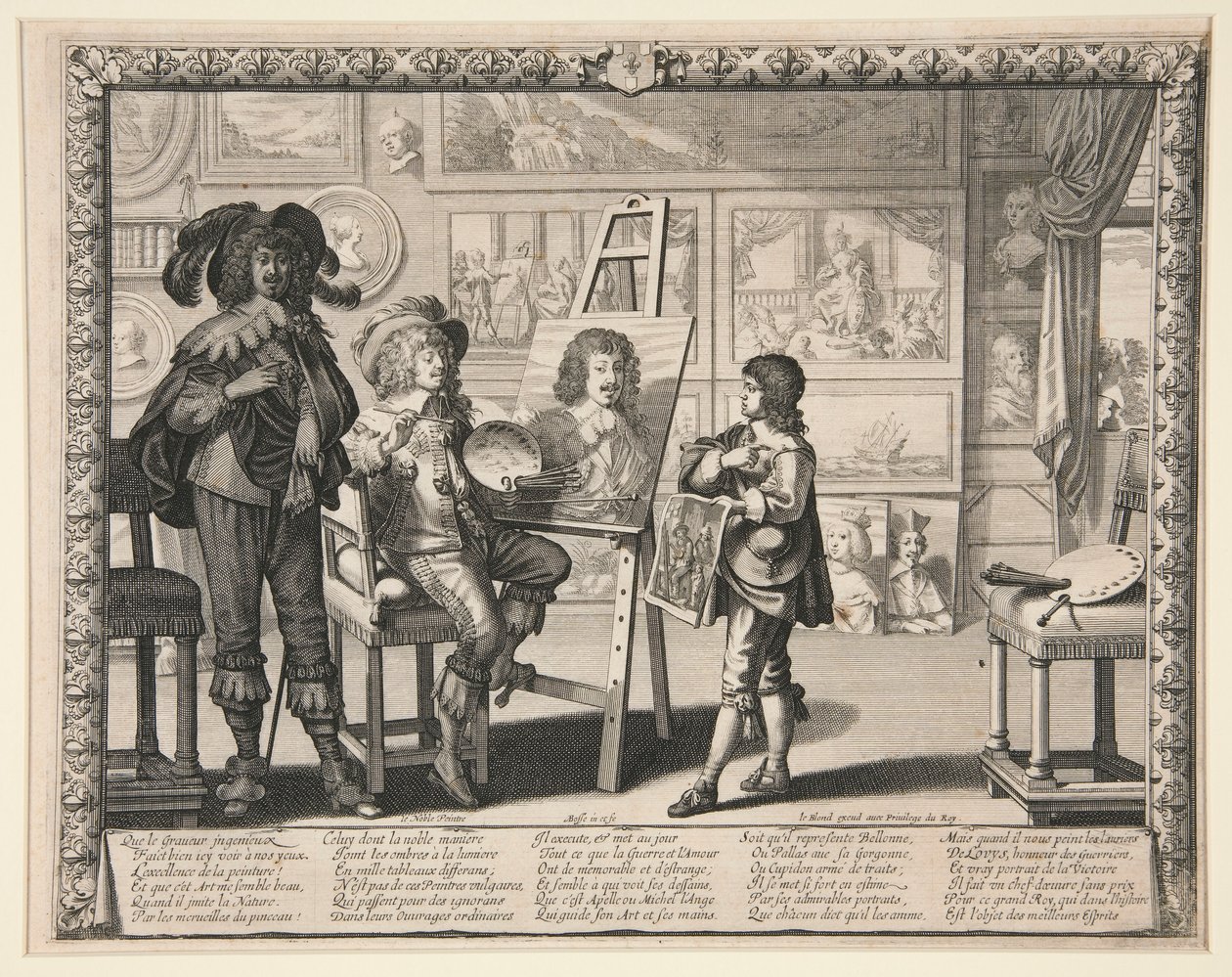The Painter in His Studio, från en serie konstnärer i deras studior av Abraham Bosse