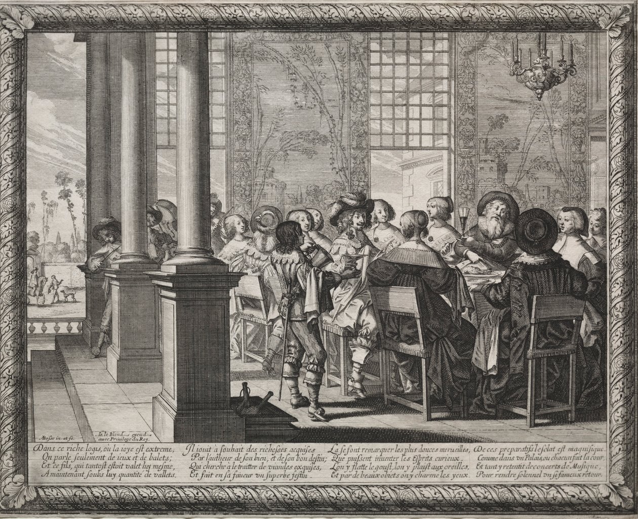 The Prodigal Son: The Feast in Honor of the Prodigals Return. av Abraham Bosse