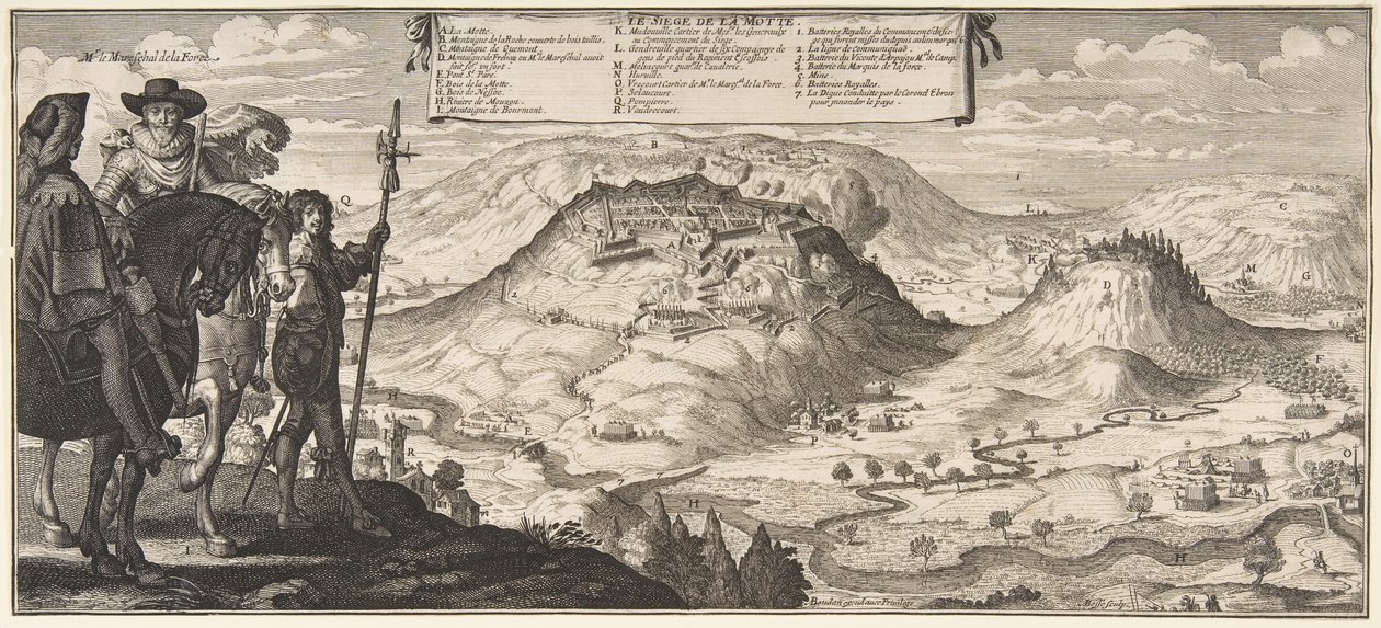 Belägringen av La Motte, i Lorraine, 1636-38. av Abraham Bosse