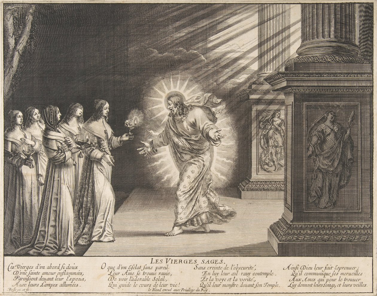 De vise jungfrurna före Kristus, ca. 1635. av Abraham Bosse