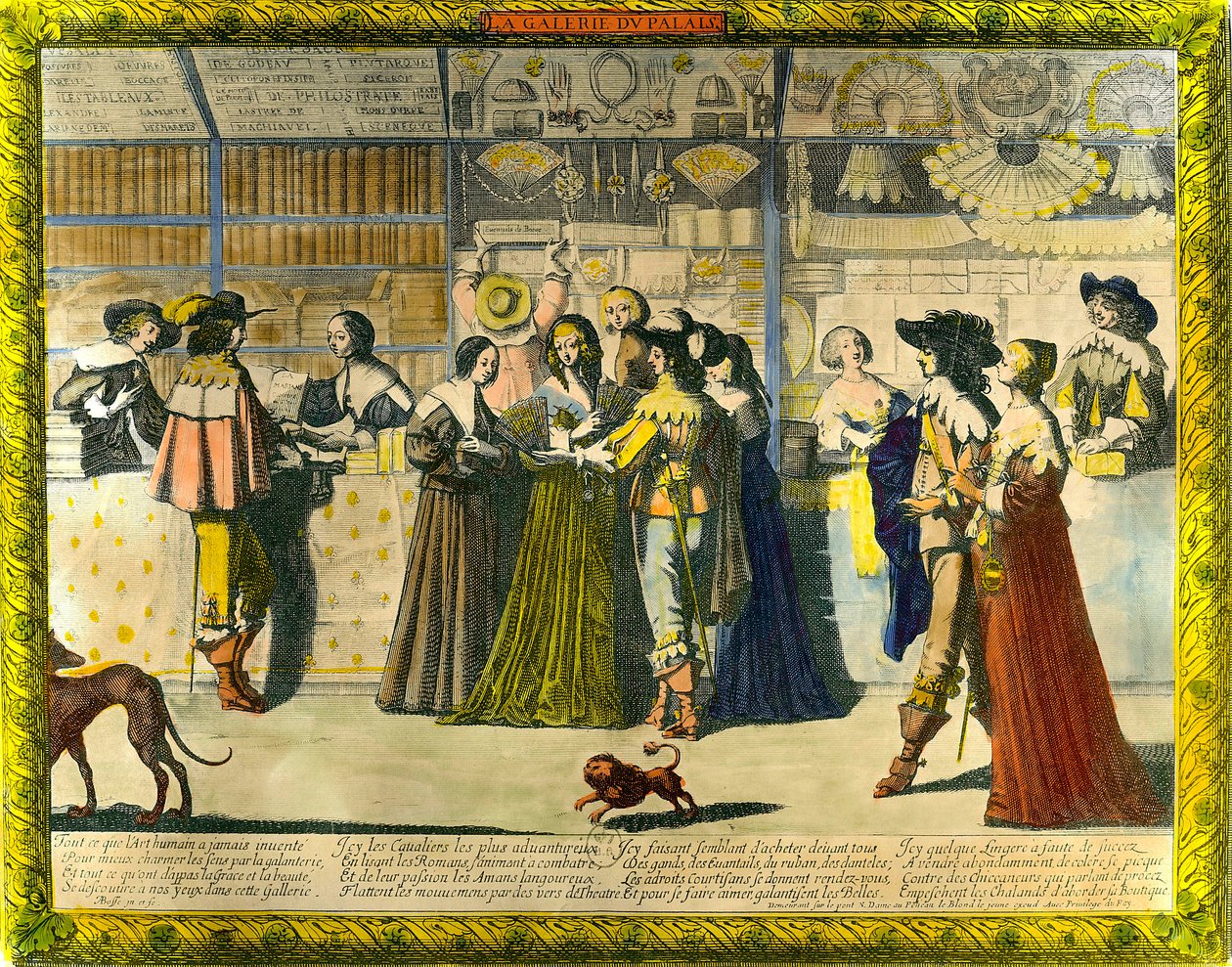 Galleriet av det kungliga slottet Gravyr av Abraham Bosse (1602-1676) 1600-talet. Privat samling av Abraham Bosse