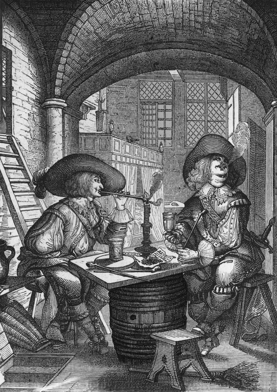 Tobaksrökare. Gravyr av Abraham Bosse. 1700-talet av Abraham Bosse