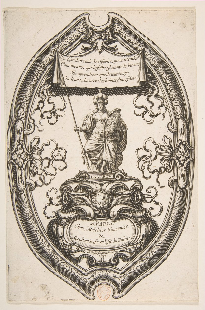 Dygd: Athena, 1637. av Abraham Bosse