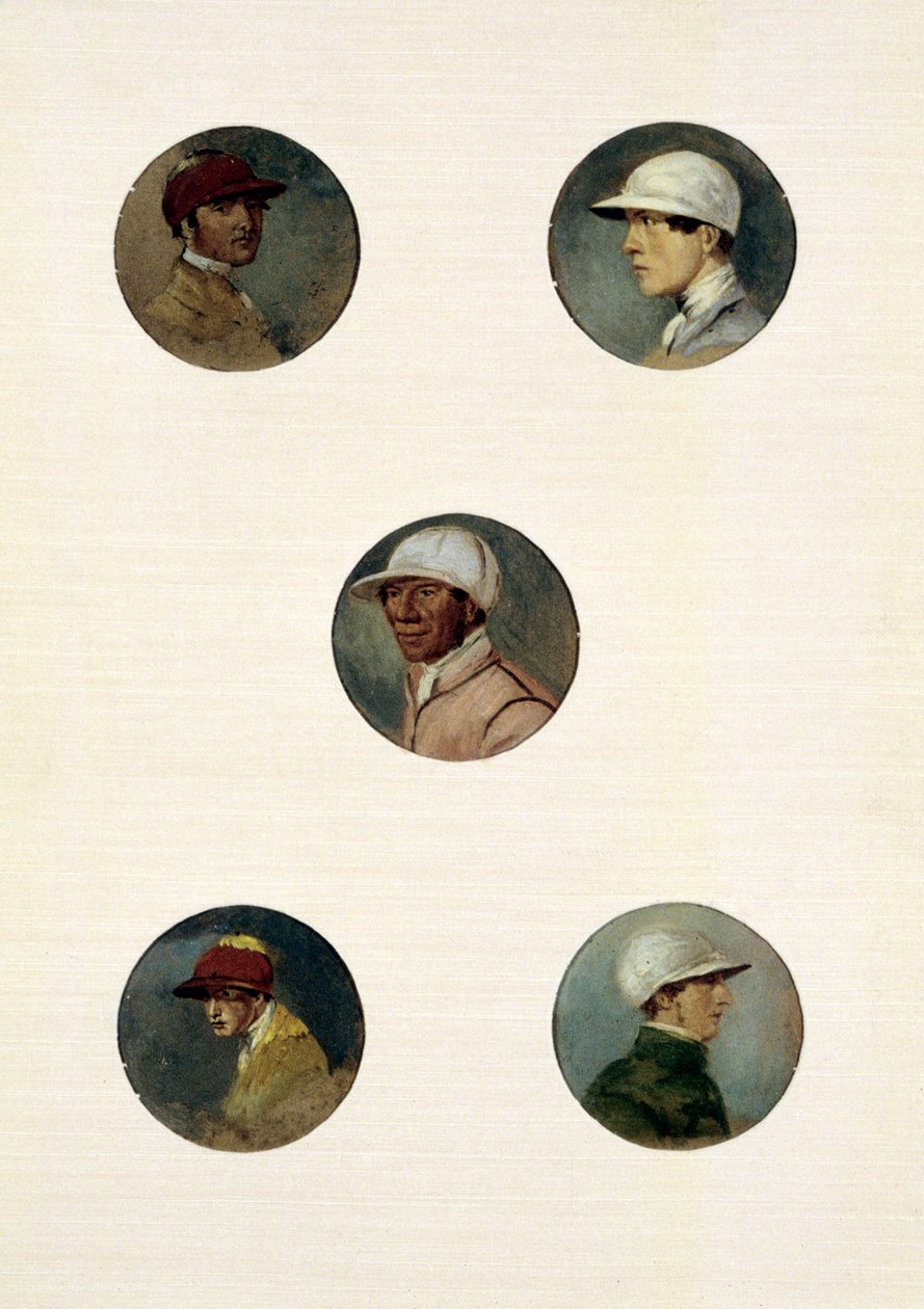 Studies of Jockeys (olja på duk) av Abraham Cooper