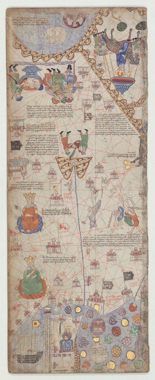 Katalansk atlas, blad 11, 1375 av Abraham Cresques