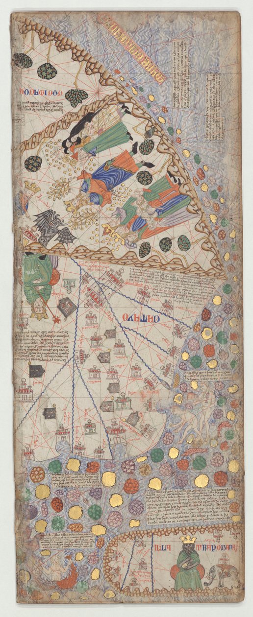 Katalansk atlas, blad 12, 1375 av Abraham Cresques
