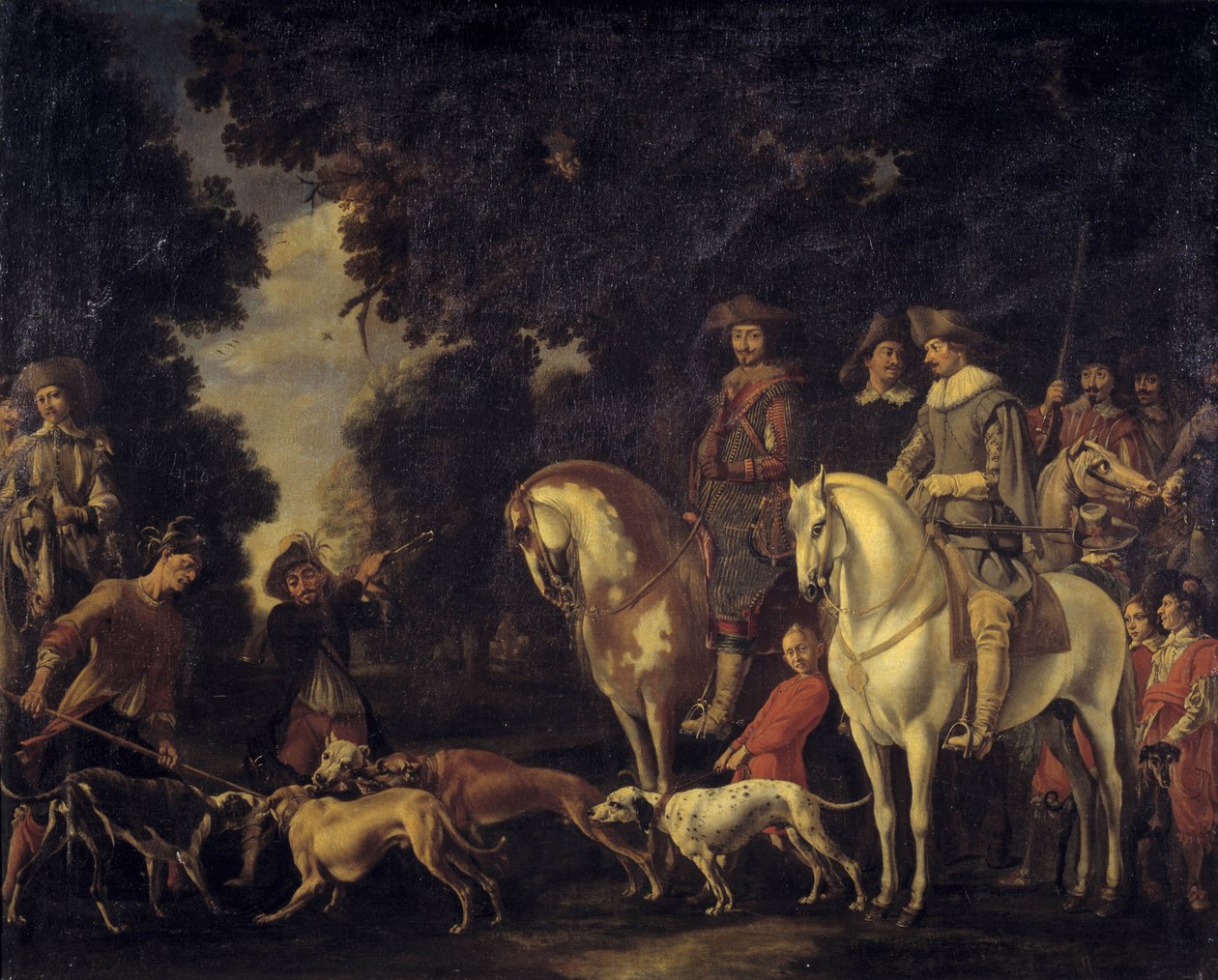Jakt på vildsvin. Målning av Abraham Hondius (1625-1695) av Abraham Danielsz. Hondius