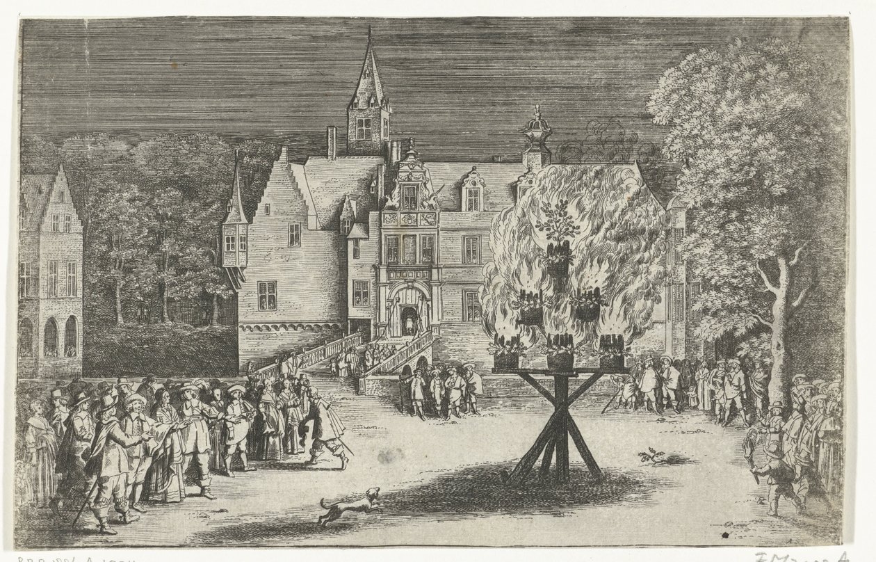 Brasa vid besök av prinsessan Maria Henrietta med prins William III i Breda, 1653 av Abraham Dircksz. Santvoort