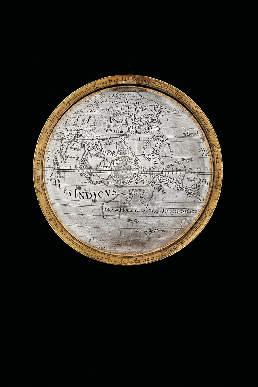 Två exceptionella jordklot och himmelska jordklot, med stöd av Hercules och Atlas, Augsburg, 1697-99 av Abraham Drentwett