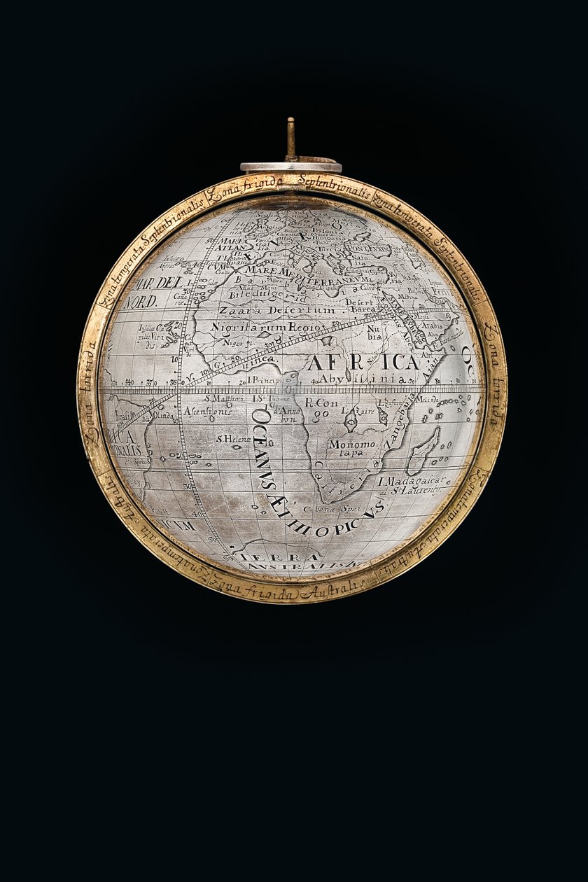 Två exceptionella jordklot och himmelska jordklot, med stöd av Hercules och Atlas, Augsburg, 1697-99 av Abraham Drentwett