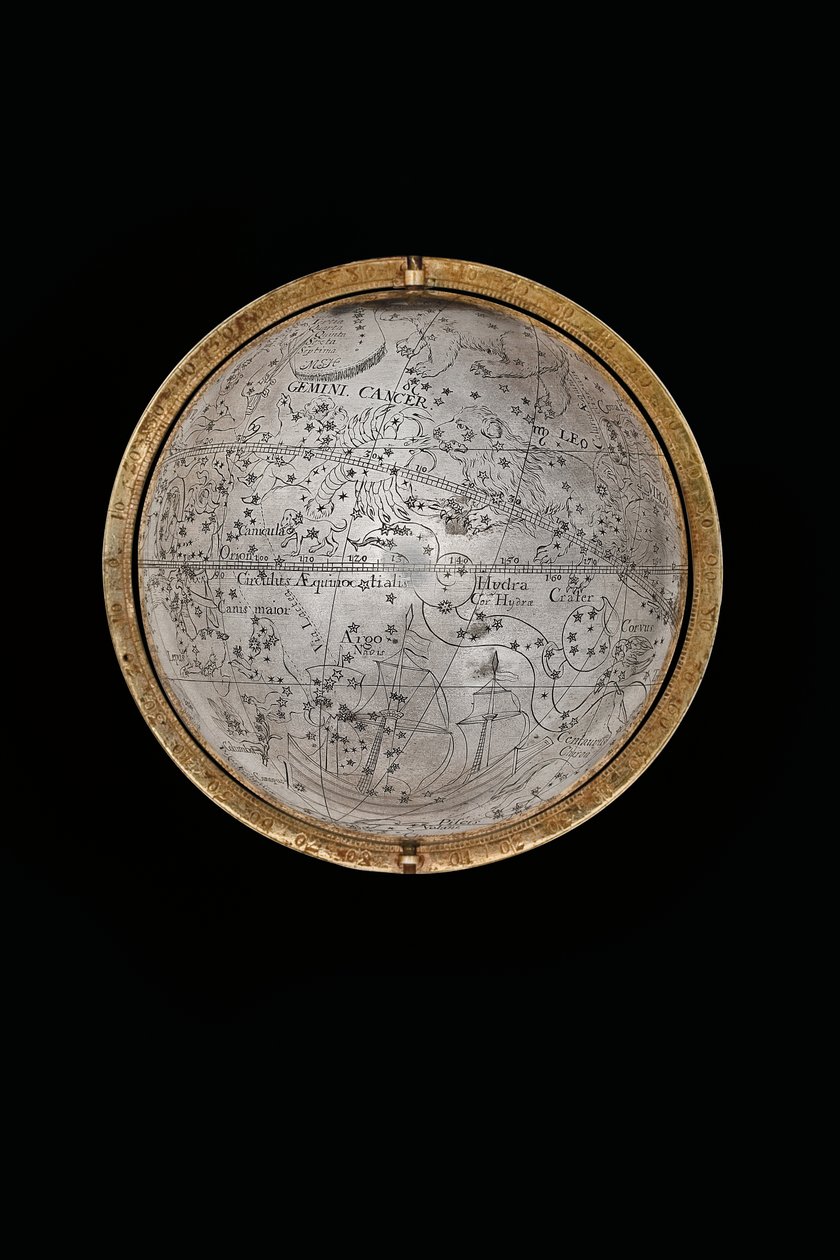 Två exceptionella jordklot och himmelska jordklot, med stöd av Hercules och Atlas, Augsburg, 1697-99 av Abraham Drentwett
