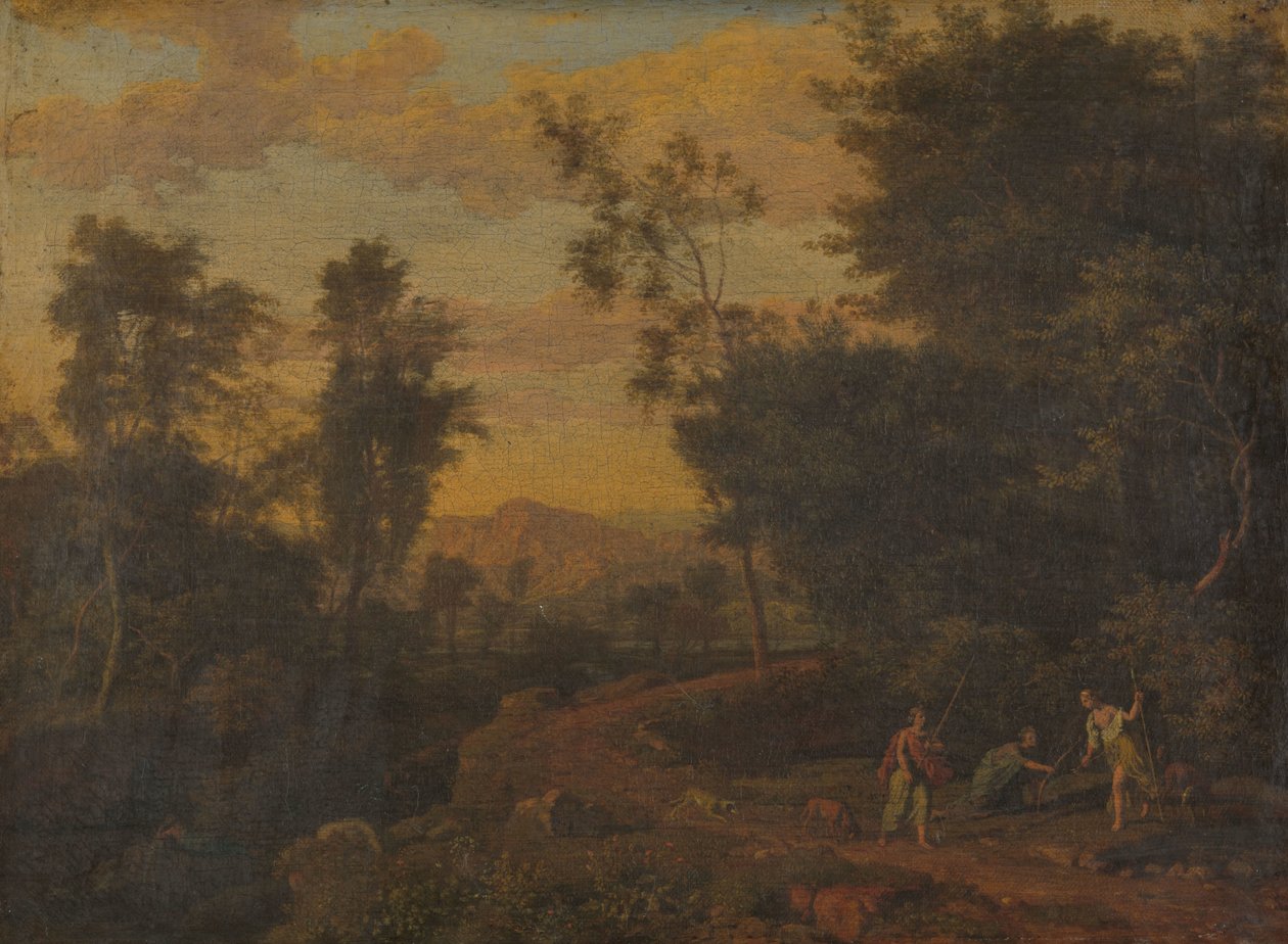 Diana och hennes nymfer på jakt av Abraham Genoels (attributed to)