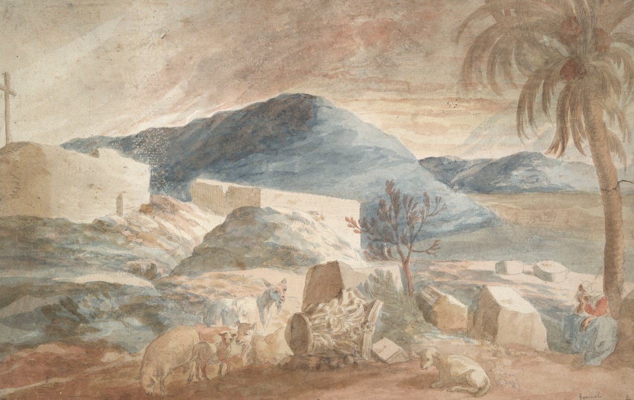 Arkadiskt landskap av Abraham Genoels