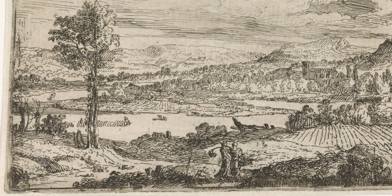 Landskap med flod av Abraham Genoels