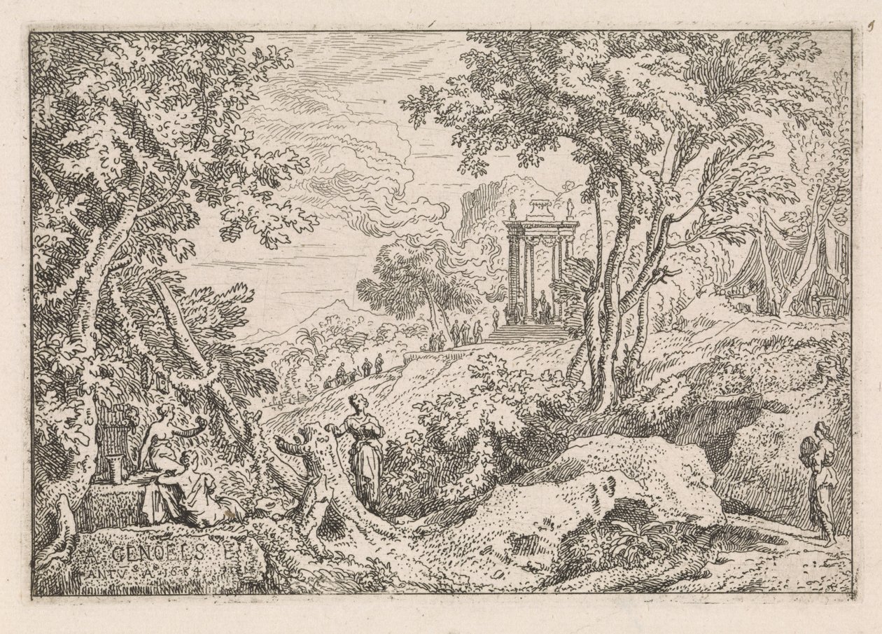 Landskap med tempel Klassiska landskap (serietitel) av Abraham Genoels