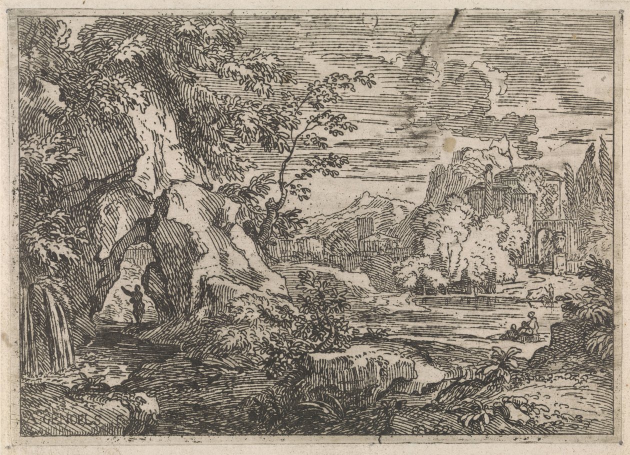 Vägen genom en sten Arkadiska landskap (serietitel) av Abraham Genoels