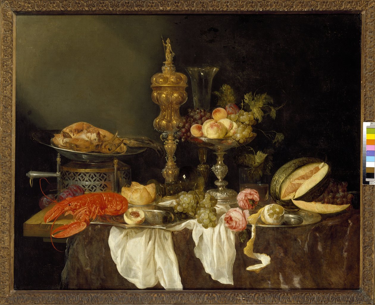 Stilleben med en hummer och ett kalkon av Abraham Hendricksz van Beyeren