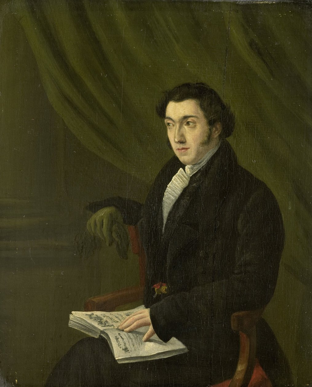 Porträtt av Johannes Petrus Schouberg, frimärksgravör vid det kejserliga myntverket i Utrecht av Abraham Hendrik Winter