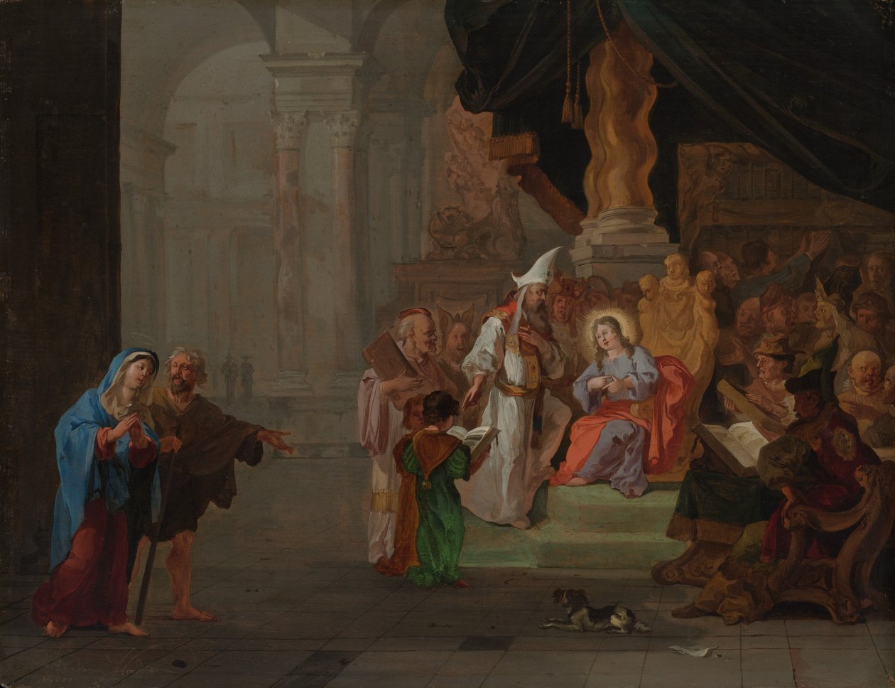 Kristus bland läkarna, 1668. av Abraham Hondius