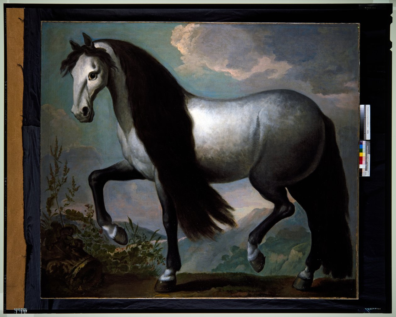 Häst i ett landskap av Abraham Jansz. van Diepenbeeck