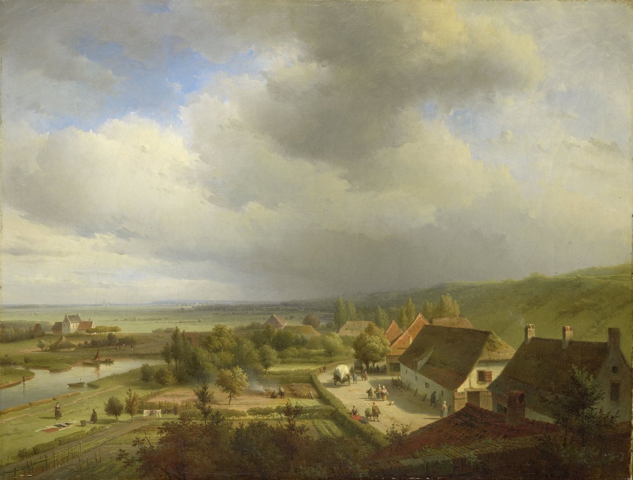 Kuperat landskap nära Wageningen av Abraham Johannes Couwenberg