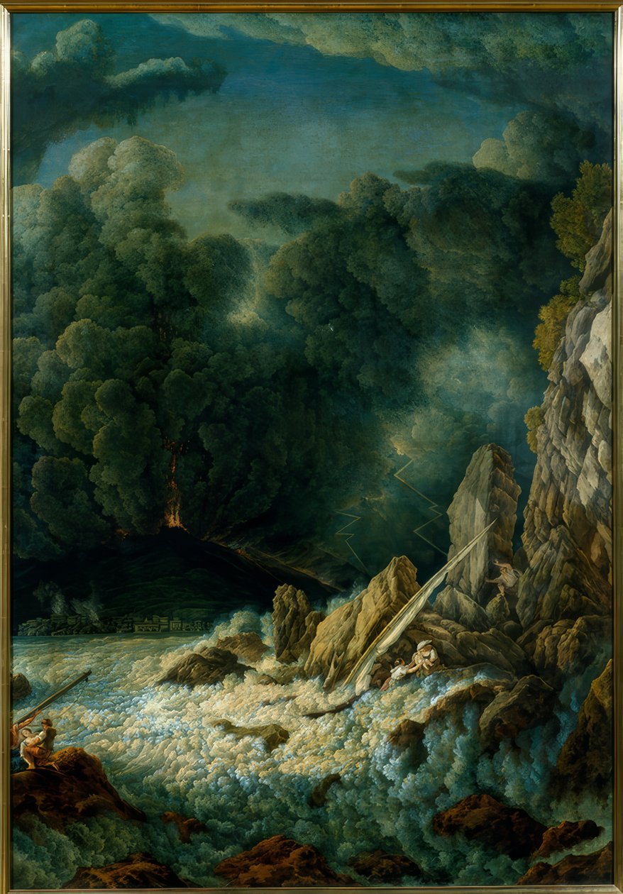 Vesuvius utbrott av Abraham Louis Rodolphe Ducros