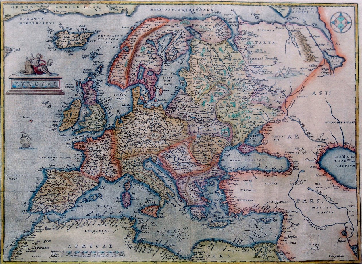 Abraham Ortelius karta över Europa av Abraham Ortelius
