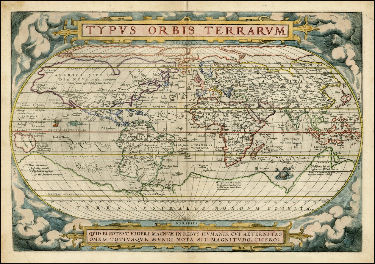 Abraham Ortelius Orbis Terrarum PublikationAntwerpen 1572 av Abraham Ortelius