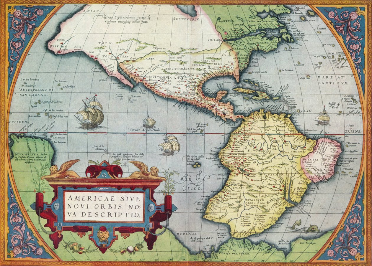 America, or the New World: From theatrum Orbis Terrarum av Abraham Ortelius, 1570, 1570, 19 av Abraham Ortelius