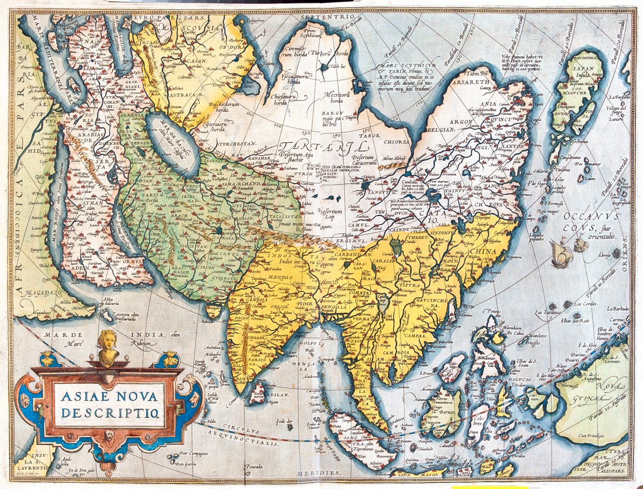 Asien av Abraham Ortelius
