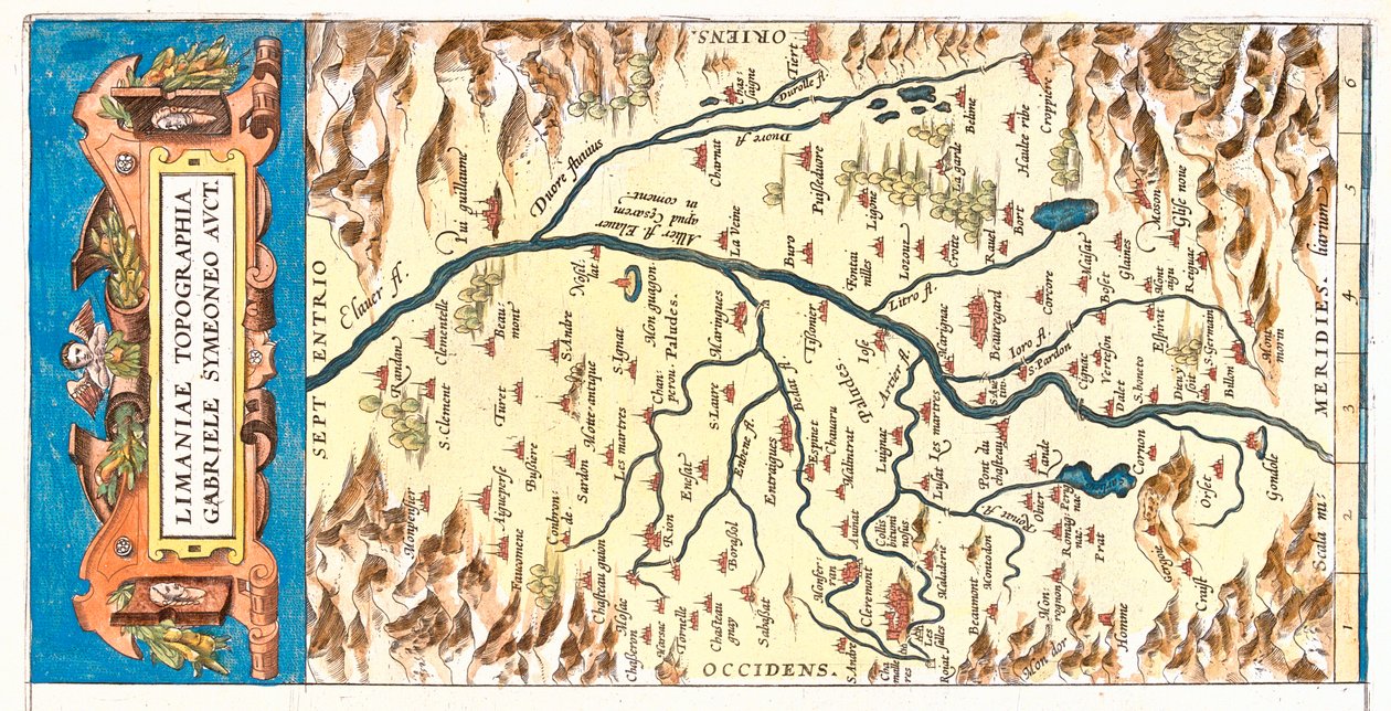 Auvergne, Frankrike av Abraham Ortelius