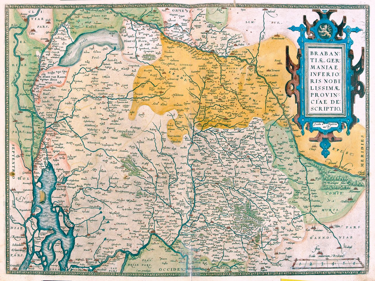 Belgien, Sydholland av Abraham Ortelius