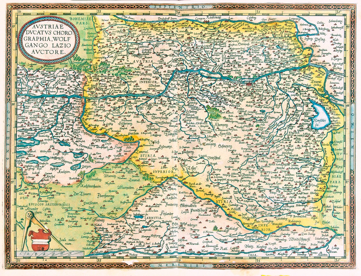 Östra Österrike av Abraham Ortelius