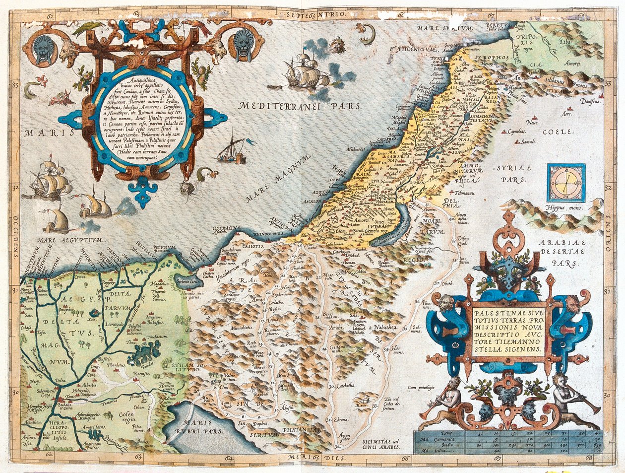 Egypten, Israel, Libanon av Abraham Ortelius