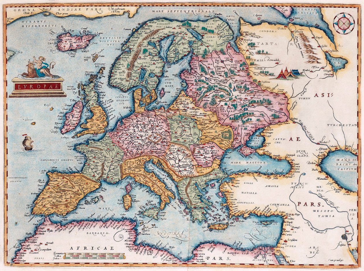 European From: The Theatre of the World, 1579 av Abraham Ortelius