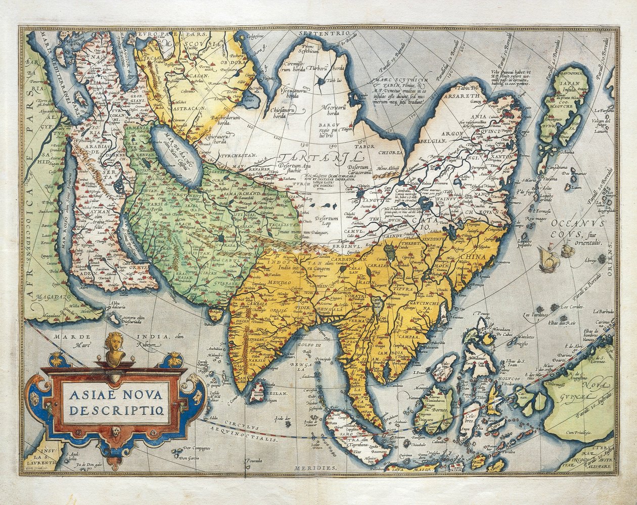 Karta över Asien, från Världens Teater av Abraham Ortelius av Abraham Ortelius