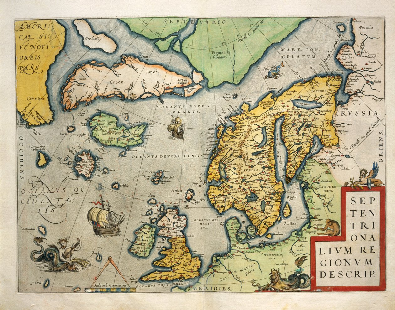 Karta över norra Europa, från Theatrum Orbis Terrarum av Abraham Ortelius av Abraham Ortelius