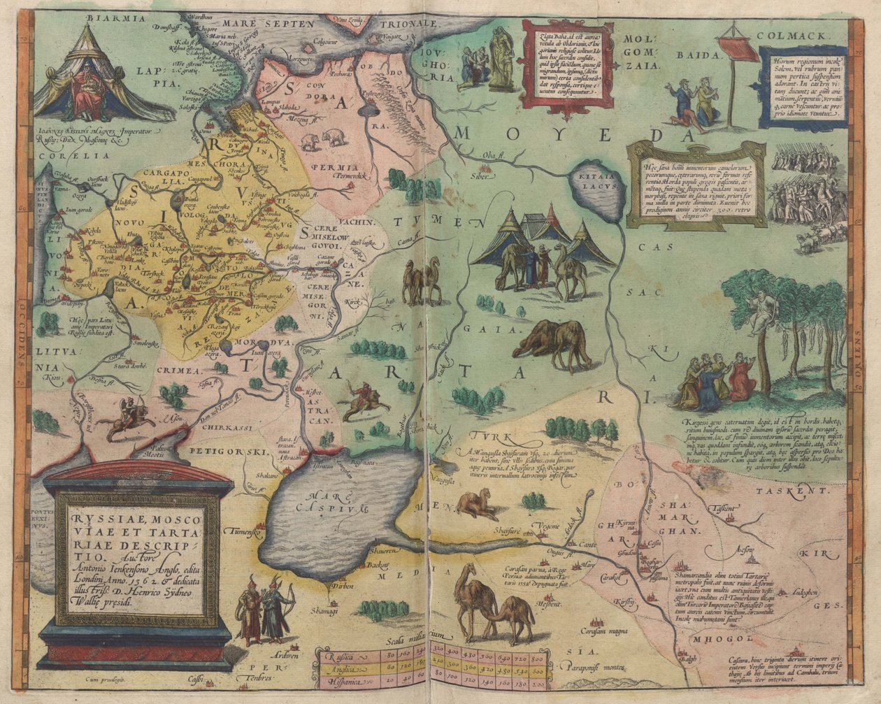 Karta över Ryssland Från: Världskarta av Abraham Ortelius