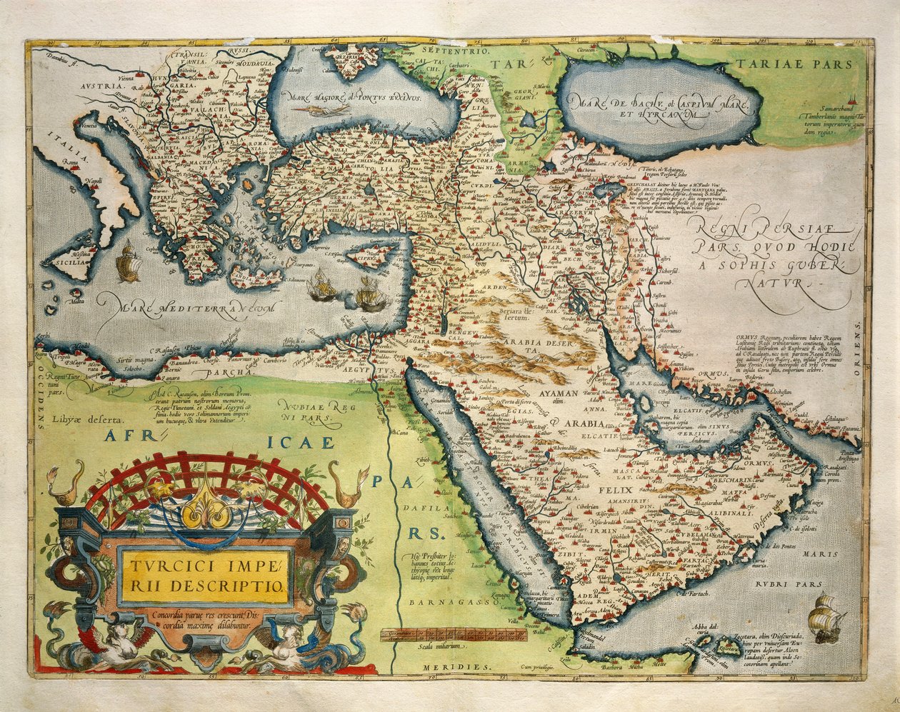Karta över Turkiet, från Theatrum Orbis Terrarum av Abraham Ortelius av Abraham Ortelius