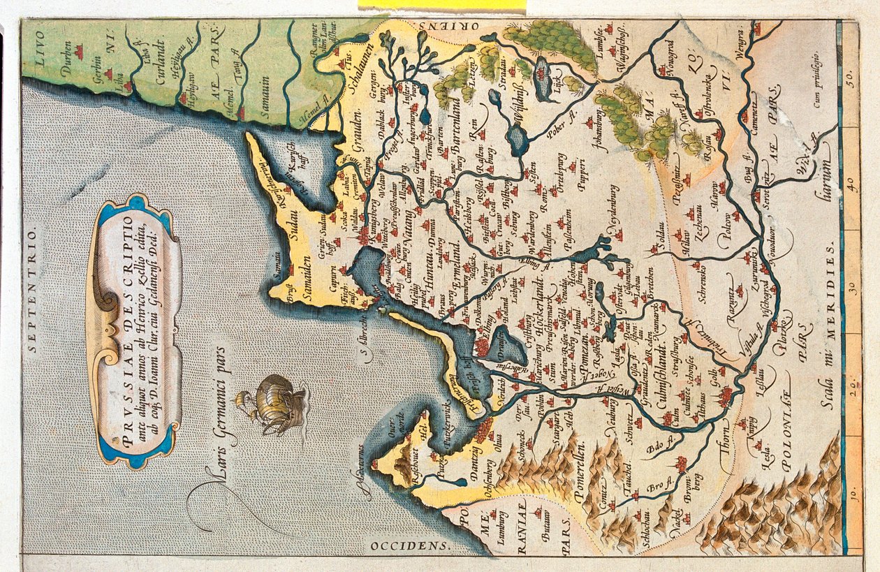 Nordöstra Polen, Ryssland, Litauen av Abraham Ortelius