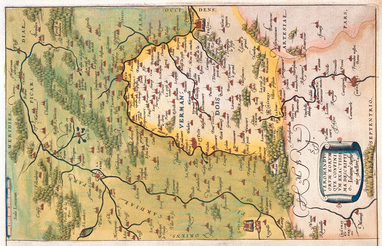 Picardie, Nord-Pas de Calais , Frankrike av Abraham Ortelius