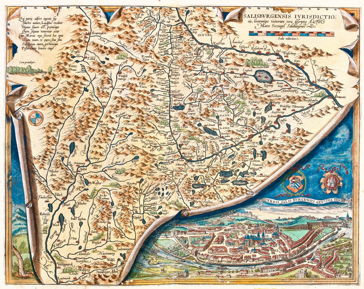 Salzburg, Österrike av Abraham Ortelius