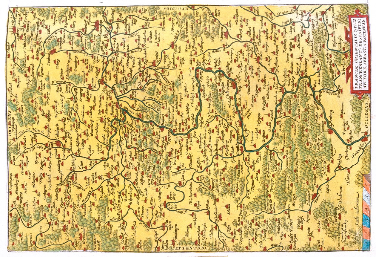 Delstat: Hessen, Thüringen, Bayern, Baden-Württemberg, Tyskland av Abraham Ortelius