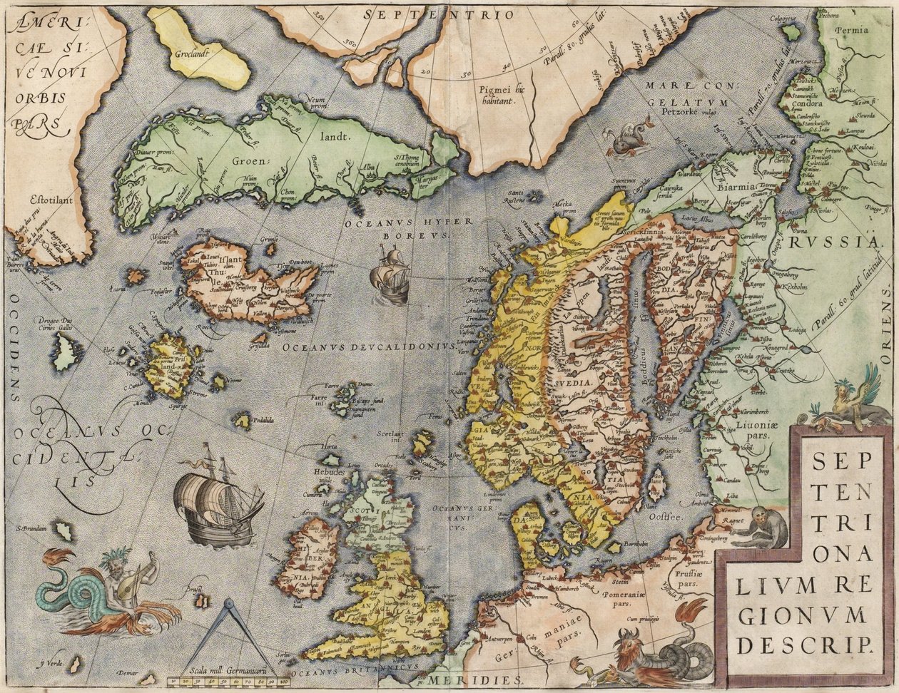 Östersjön Från: The Theatre of the World, ca. 1608-1610 av Abraham Ortelius