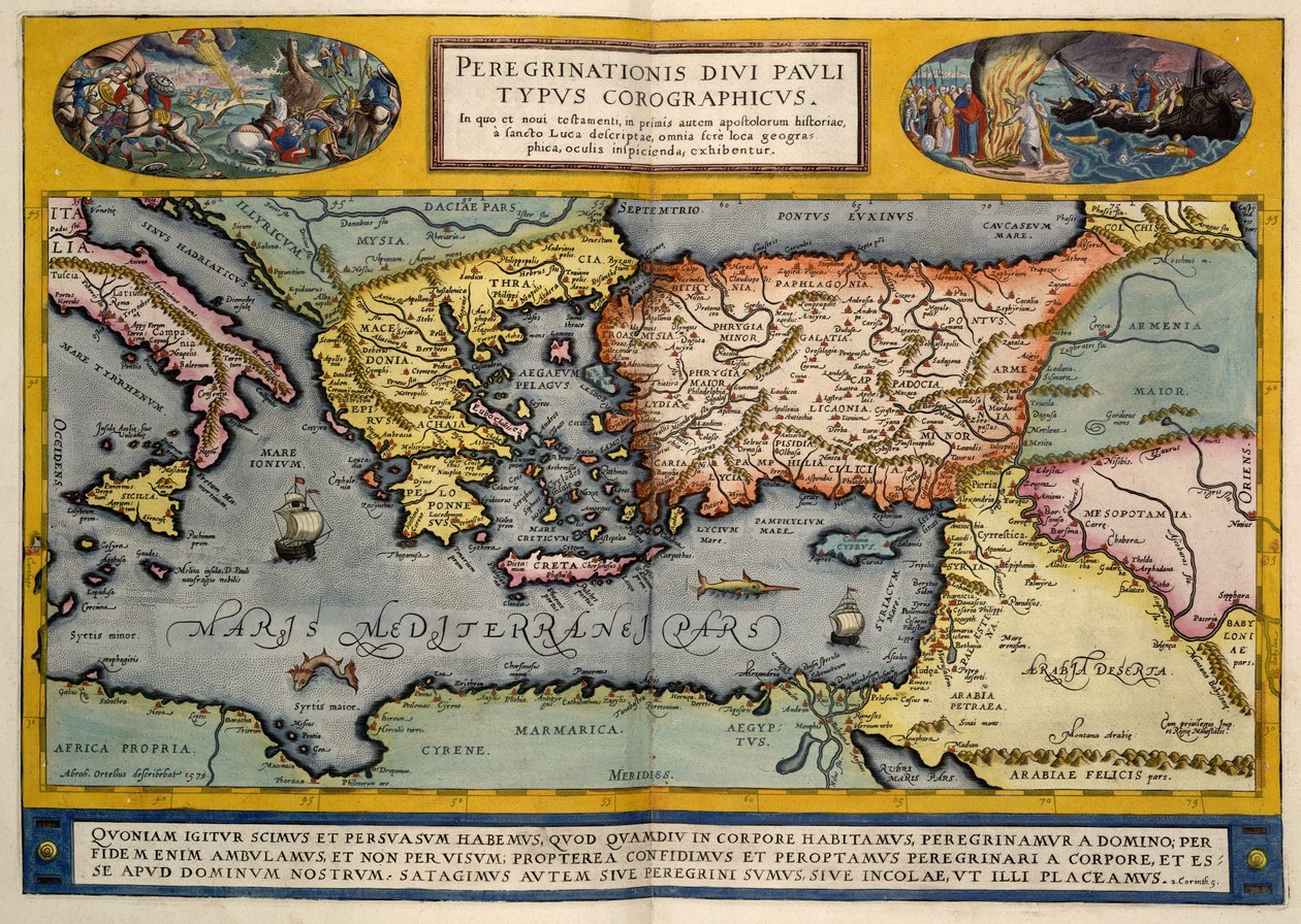 Medelhavsområdet av Abraham Ortelius