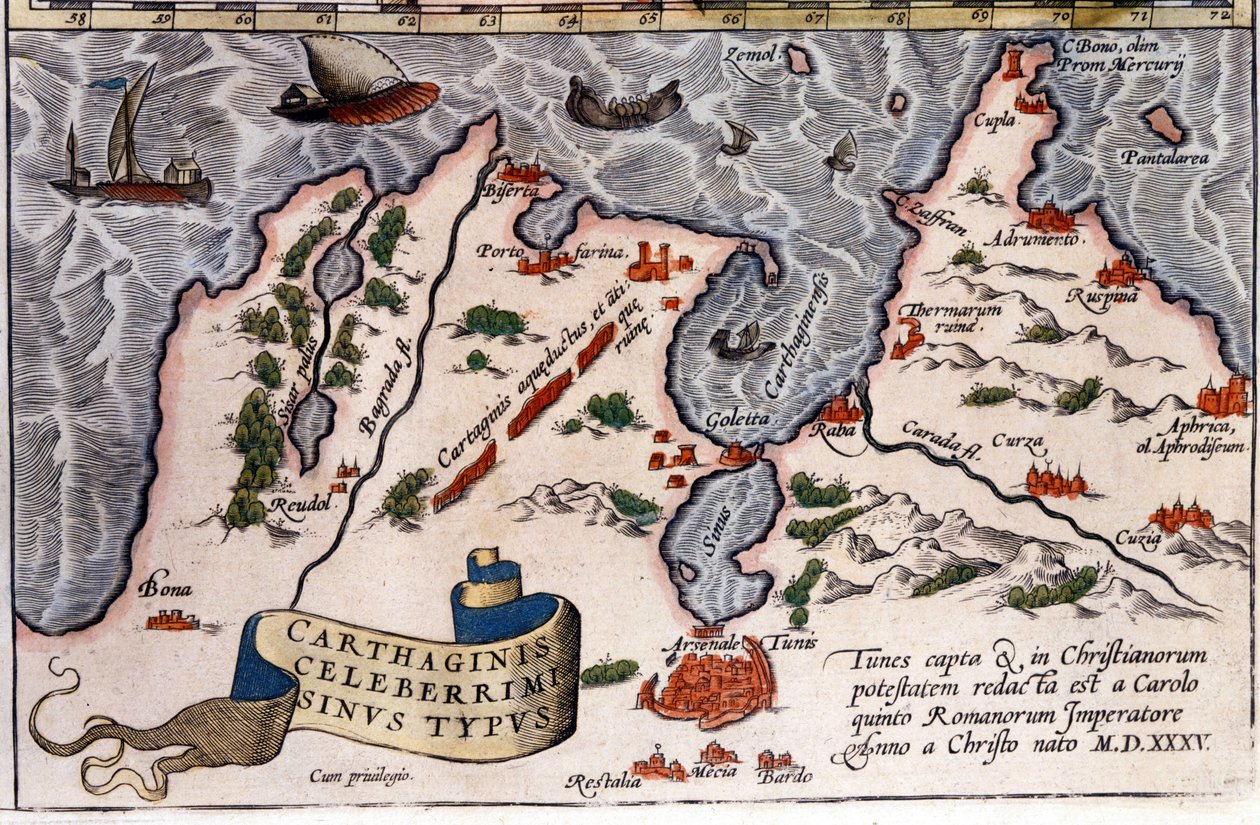 Tunis - Atlas över Abraham Ortelius, Antwerpen av Abraham Ortelius