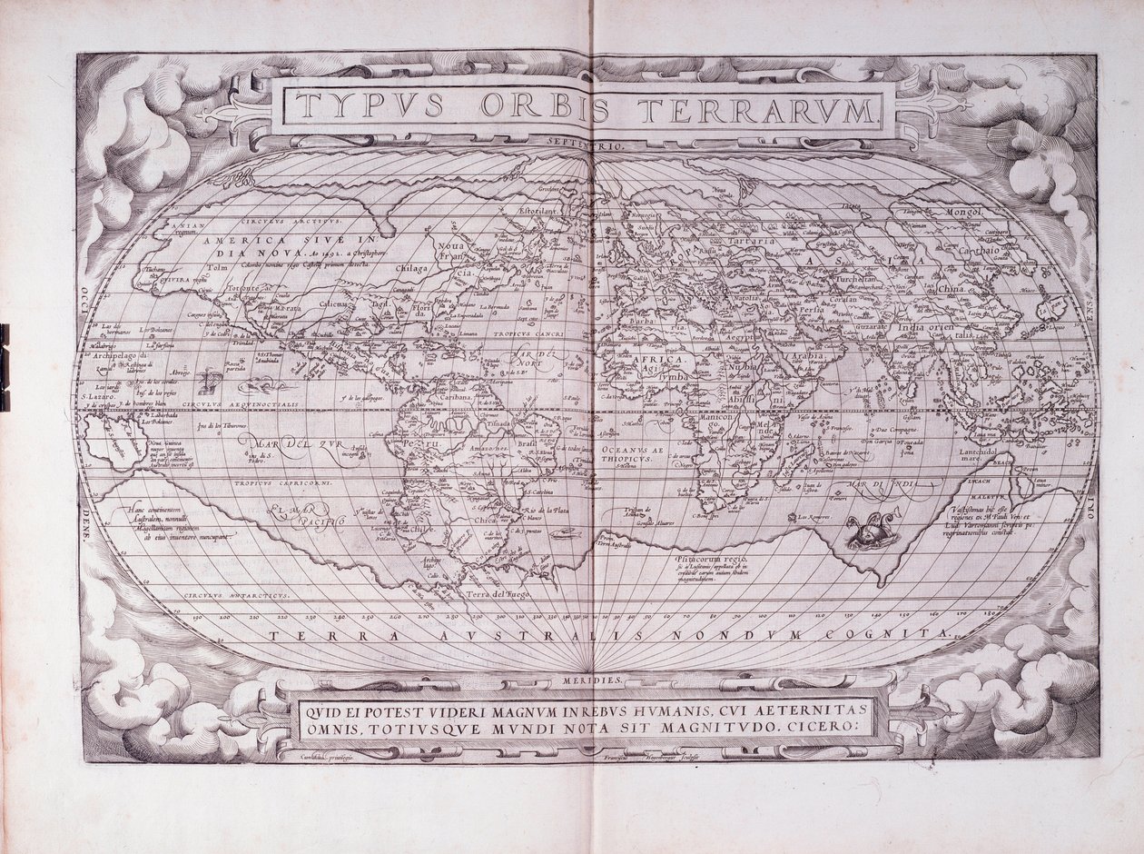 Porträtt Porträtttyp (gravyr av Abraham Ortelius