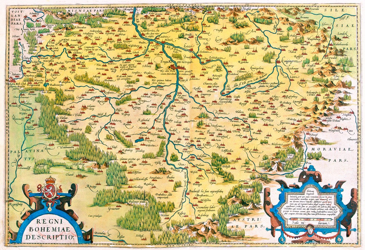 Västra Tjeckien, Tyskland (delstat: Bayern, Sachsen) av Abraham Ortelius