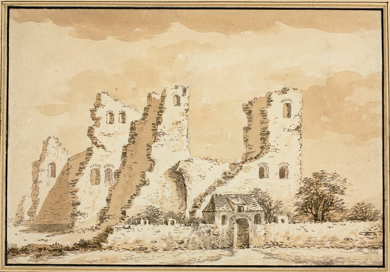 Altena slott, nära Delft, rivet 1572 av Abraham Rademaker