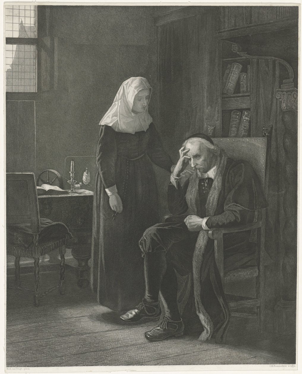 Utsikt över Cleves Cleef 1650 (titel på objekt) av Abraham Rademaker